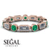Emerald Cut Diamond Bezel Eternity Ring - Genevieve No. 17 image 3