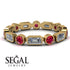 Emerald Cut Diamond Bezel Eternity Ring - Genevieve No. 46 image 3