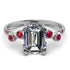Emerald Cut Diamond Ring With Bezel - Alina No. 48 image 1