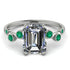 Emerald Cut Diamond Ring With Bezel - Alina No. 18 image 1