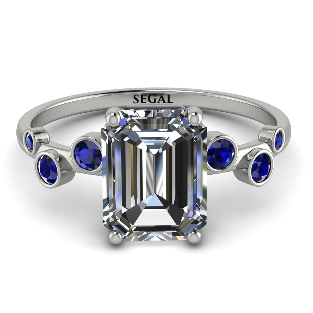 Emerald Cut Diamond Ring With Bezel - Alina No. 63