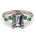 Emerald Cut Diamond Ring With Bezel - Alina No. 17 image 1