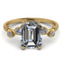 Emerald Cut Diamond Ring With Bezel - Alina No. 1 image 1