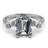 Emerald Cut Diamond Ring With Bezel - Alina No. 3 image 1