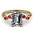 Emerald Cut Diamond Ring With Bezel - Alina No. 46 image 1