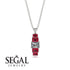 Emerald Cut Diamond Stairs Necklace - Briella No. 48 image 8