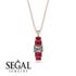 Emerald Cut Diamond Stairs Necklace - Briella No. 47 image 8