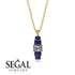 Emerald Cut Diamond Stairs Necklace - Briella No. 61 image 8