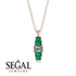Emerald Cut Diamond Stairs Necklace - Briella No. 17 image 8