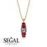 Emerald Cut Diamond Stairs Necklace - Briella No. 46 image 8