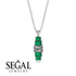 Emerald Cut Diamond Stairs Necklace - Briella No. 18 image 8