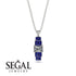 Emerald Cut Diamond Stairs Necklace - Briella No. 63 image 8