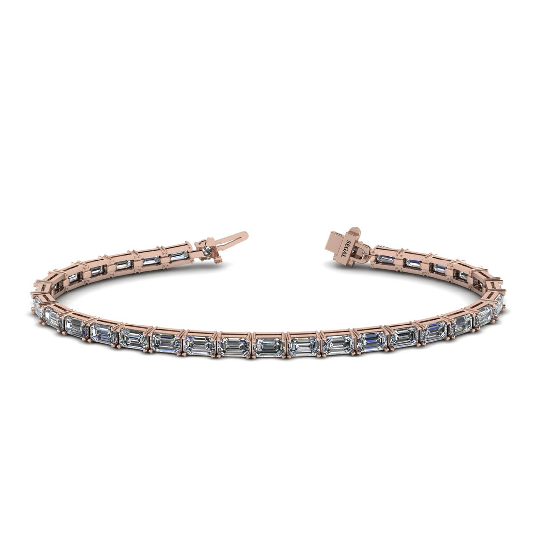 Emerald Cut Diamond Tennis Bracelet - Rachel No. 2