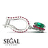 Emerald Dangle Earrings With Hidden Halo - Adaline No. 51 image 2