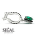 Emerald Dangle Earrings With Hidden Halo - Adaline No. 36 image 2