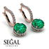 Emerald Dangle Earrings With Hidden Halo - Adaline No. 5 image 3