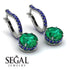 Emerald Dangle Earrings With Hidden Halo - Adaline No. 66 image 3