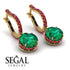 Emerald Dangle Earrings With Hidden Halo - Adaline No. 49 image 3