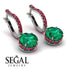 Emerald Dangle Earrings With Hidden Halo - Adaline No. 51 image 3