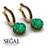 Emerald Dangle Earrings With Hidden Halo - Adaline No. 34 image 3