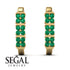 Emerald Minimalist Earrings - Elliot No. 4 image 2