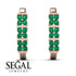 Emerald Minimalist Earrings - Elliot No. 5 image 2