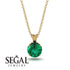 Emerald Necklace With Hidden Halo - Adaline No. 34 image 9
