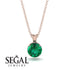 Emerald Necklace With Hidden Halo - Adaline No. 5 image 9
