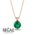 Emerald Necklace With Hidden Halo - Adaline No. 20 image 9