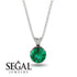 Emerald Necklace With Hidden Halo - Adaline No. 51 image 9