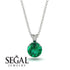 Emerald Necklace With Hidden Halo - Adaline No. 21 image 9