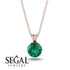 Emerald Necklace With Hidden Halo - Adaline No. 65 image 9