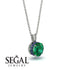 Emerald Necklace With Hidden Halo - Adaline No. 66 image 2