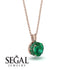 Emerald Necklace With Hidden Halo - Adaline No. 20 image 2