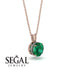 Emerald Necklace With Hidden Halo - Adaline No. 5 image 2
