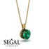 Emerald Necklace With Hidden Halo - Adaline No. 34 image 2