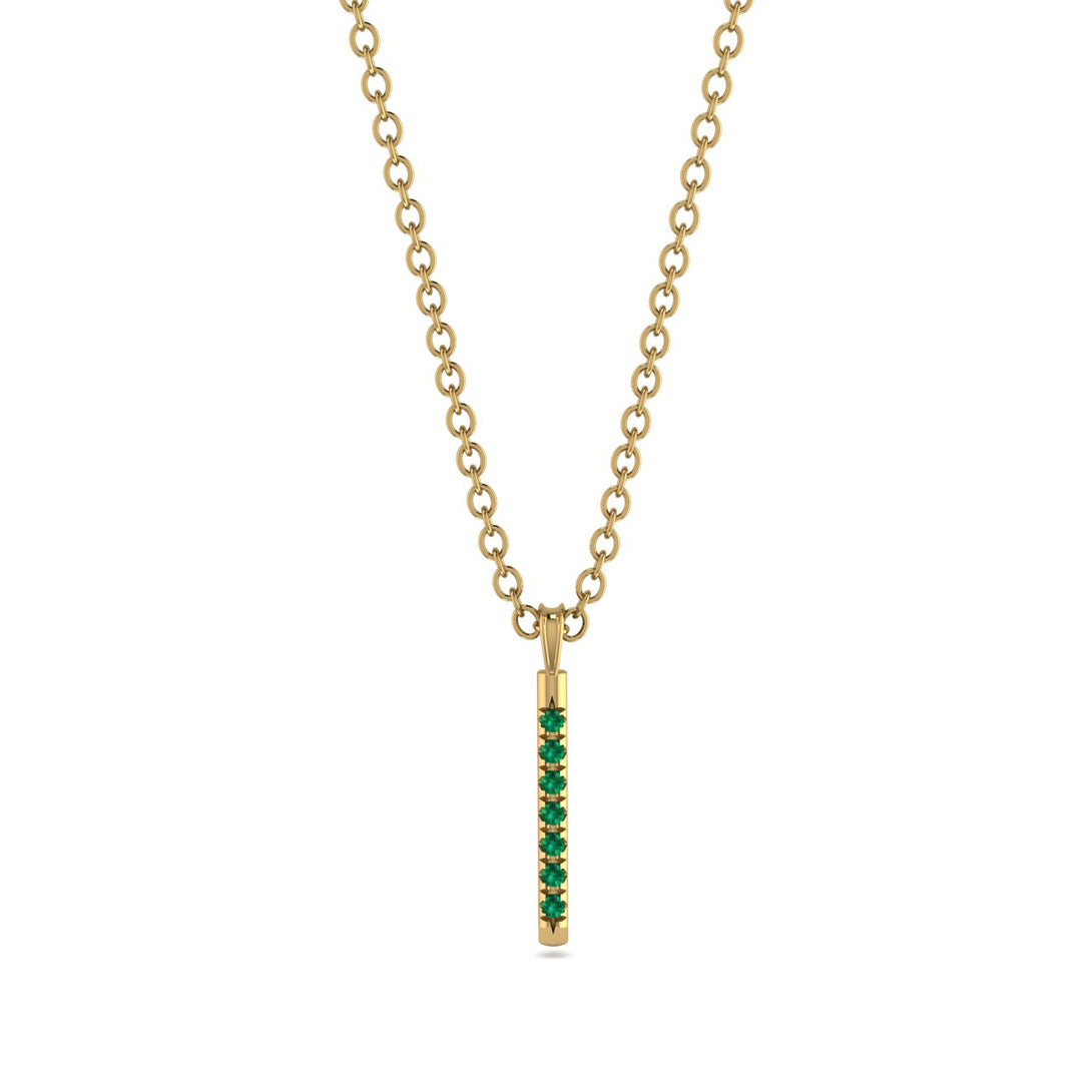 Emerald Stick Pendant - Kate No. 4
