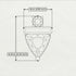 Triangle Diamond Earrings With Round Stone - Estella No. 62 image 3