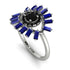 Halo Baguette Black Diamond Ring - Diana No. 69 image 1
