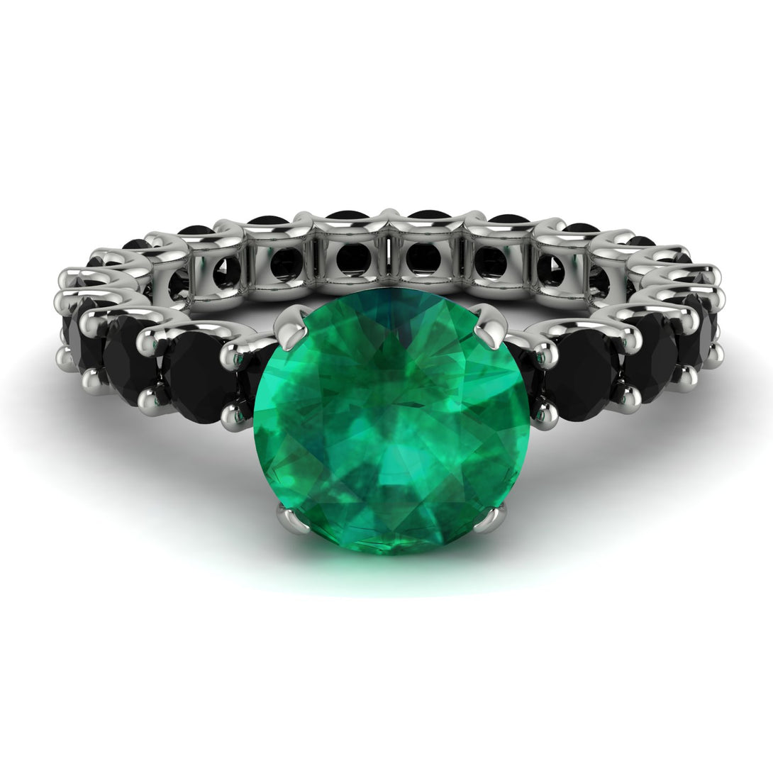 Fancy Emerald Engagement Ring - River No. 36