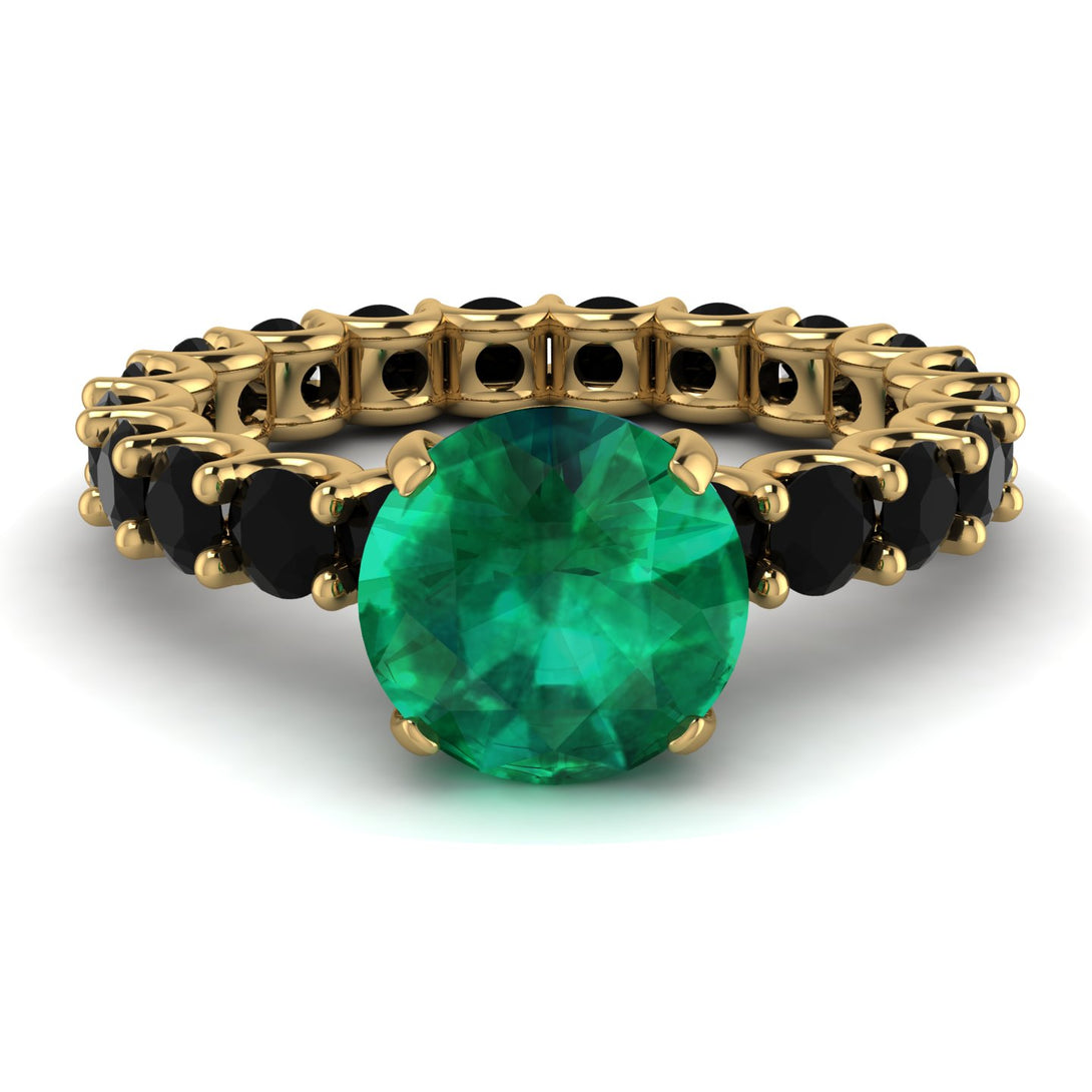 Fancy Emerald Engagement Ring - River No. 34