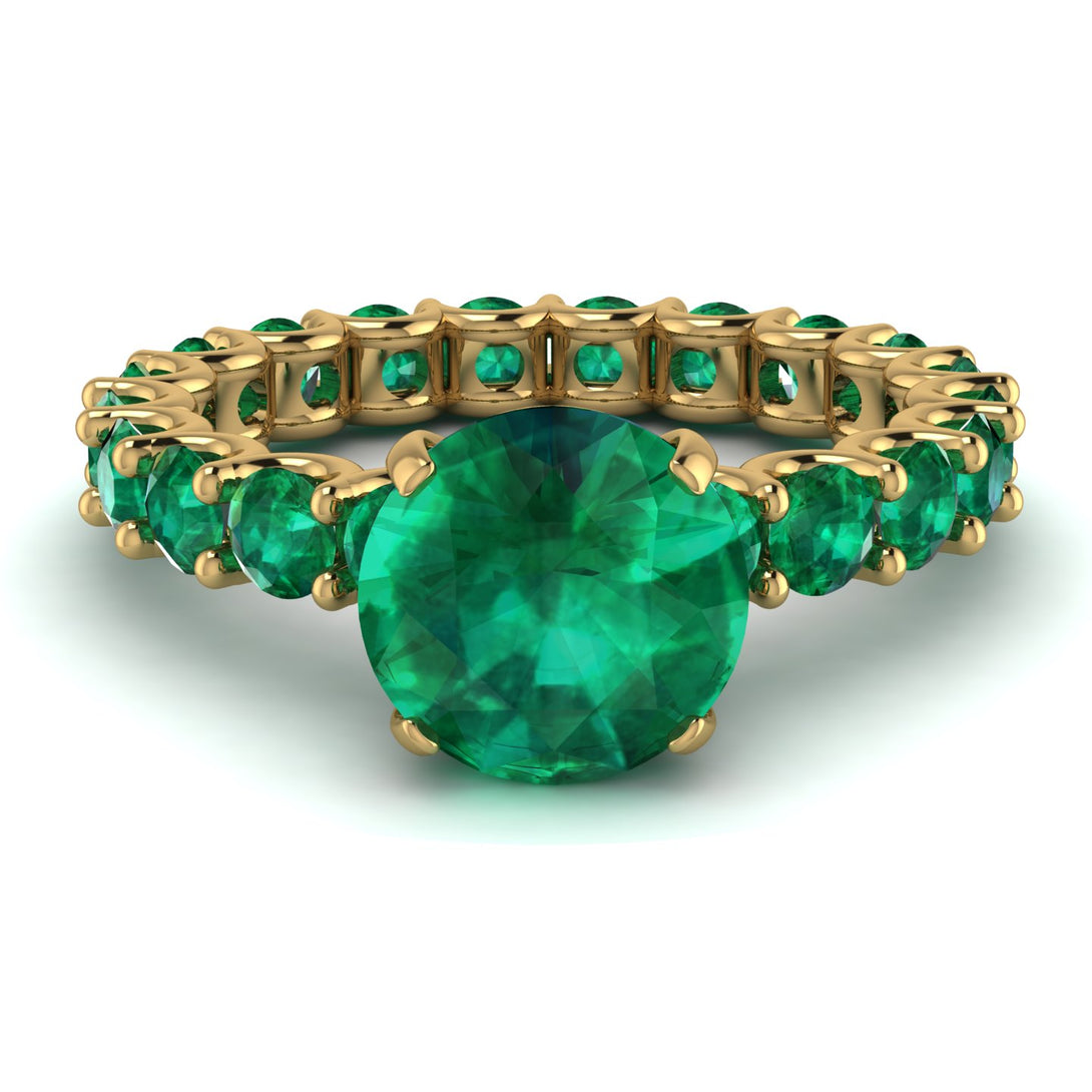 Fancy Emerald Engagement Ring - River No. 19