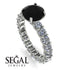 Fancy Black Diamond Engagement Ring - River No. 9 image 2