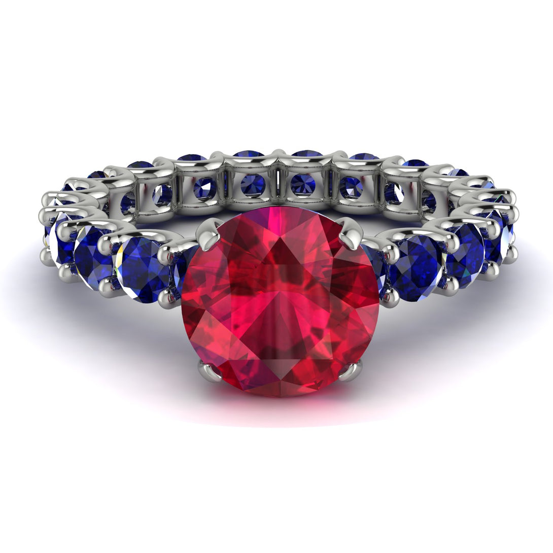 Fancy Ruby Engagement Ring - River No. 72