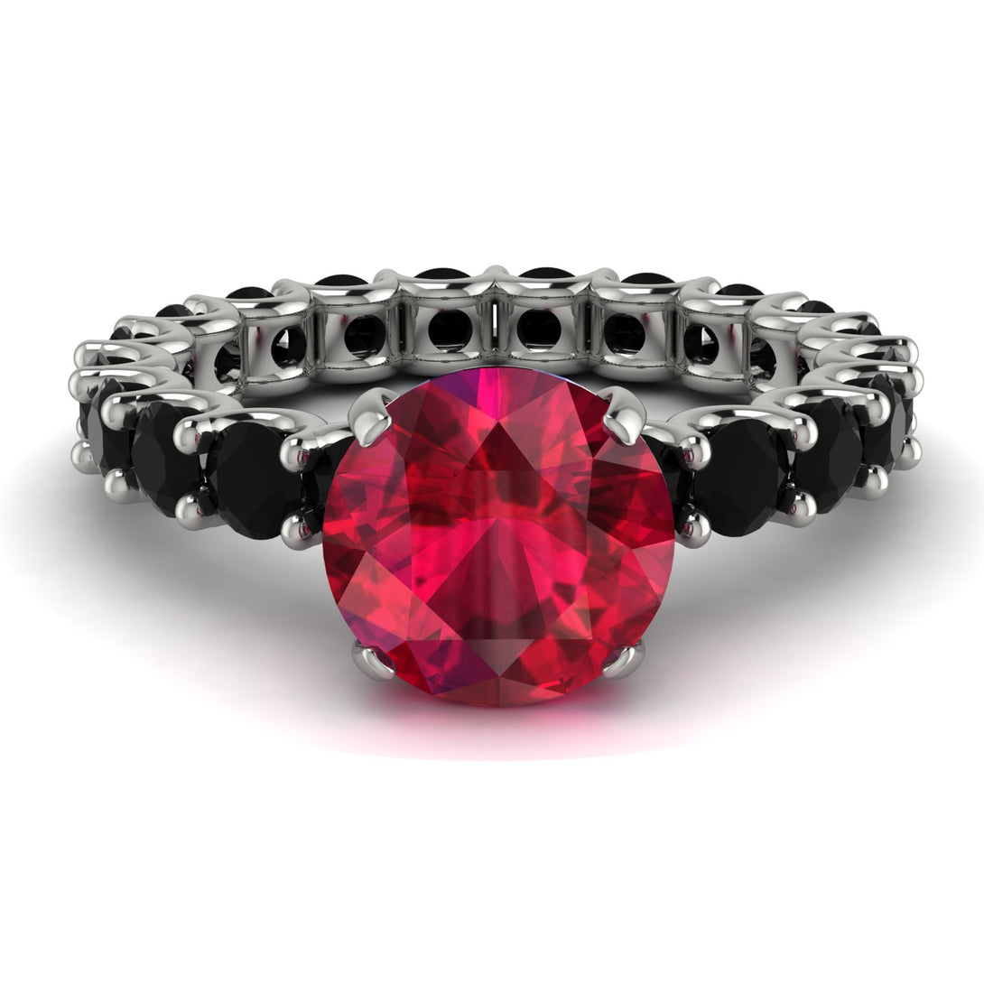 Fancy Ruby Engagement Ring - River No. 42