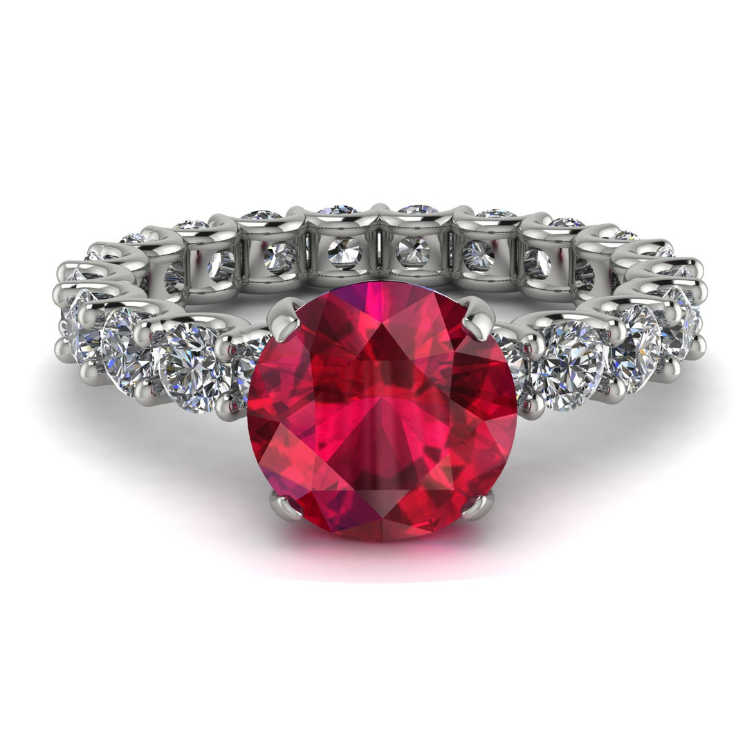 Fancy Ruby Engagement Ring - River No. 12