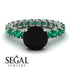 Fancy Black Diamond Engagement Ring - River No. 24 image 10