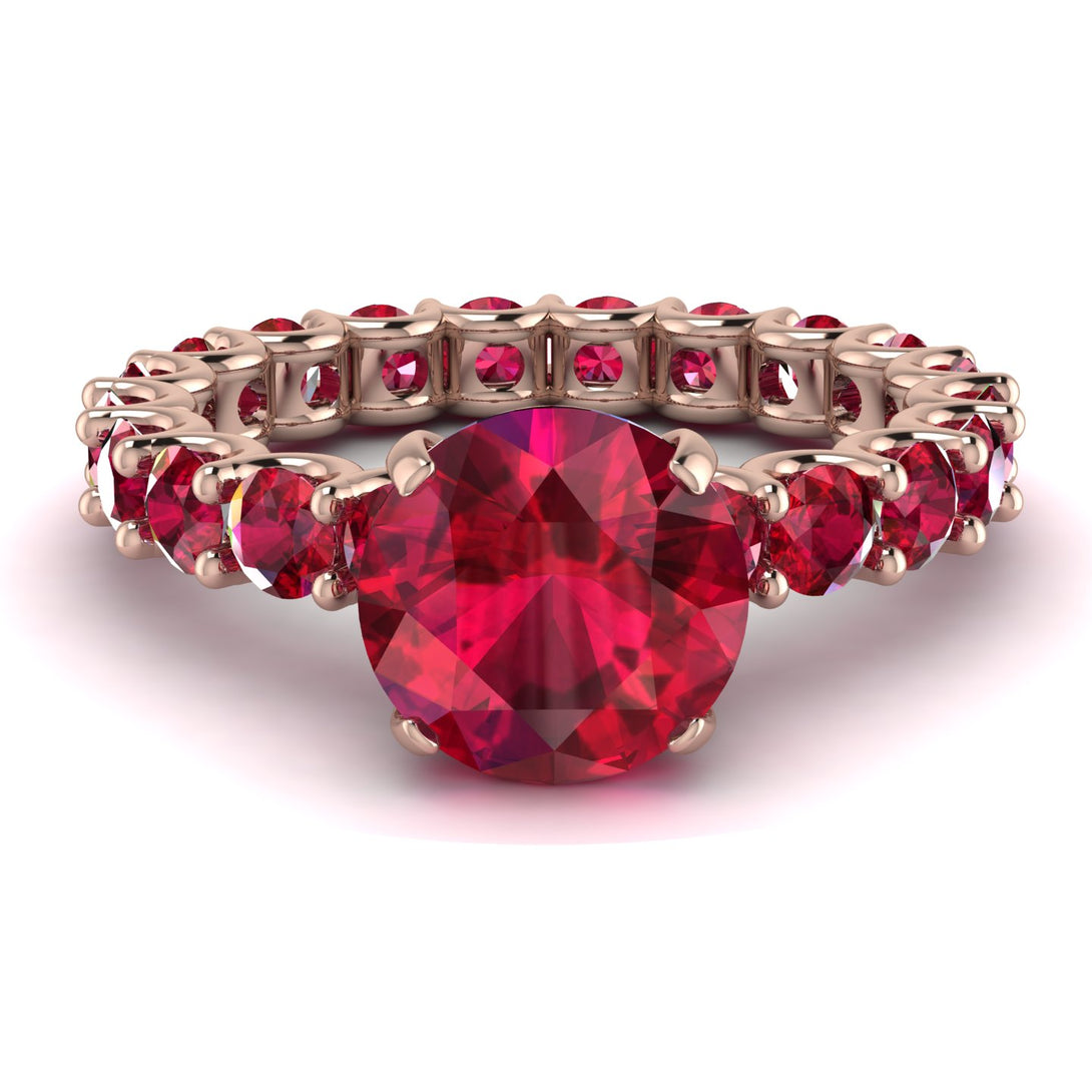 Fancy Ruby Engagement Ring - River No. 56