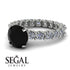 Fancy Black Diamond Engagement Ring - River No. 9 image 3
