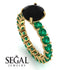 Fancy Black Diamond Engagement Ring - River No. 22 image 2